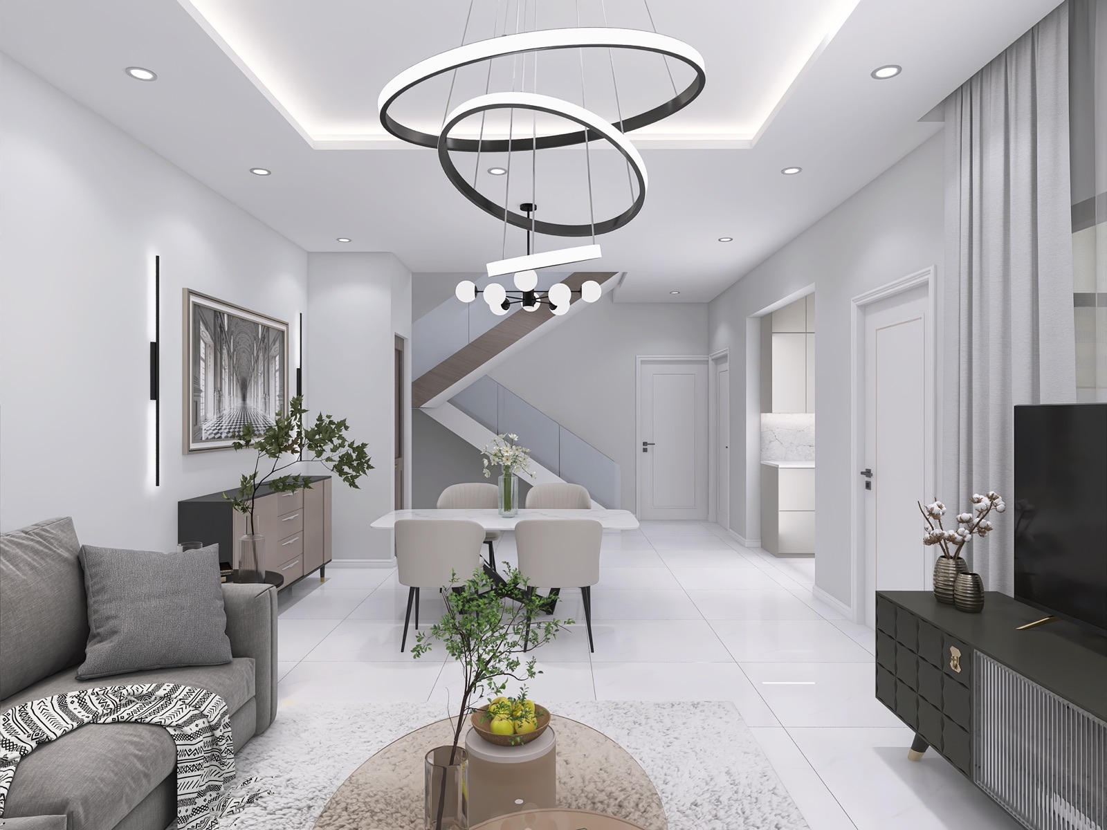 The Archipelago townhouse, living room