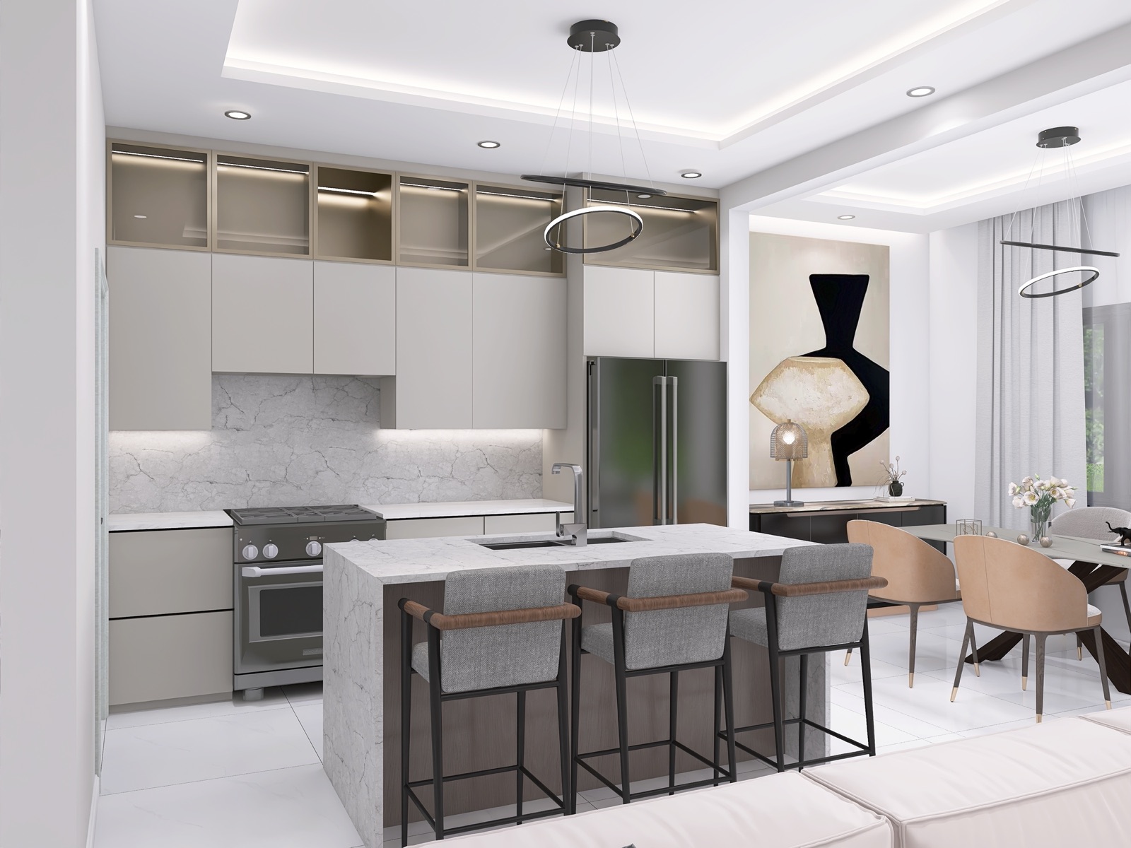 The Savannah townhouse, kitchen breakfast bar 3