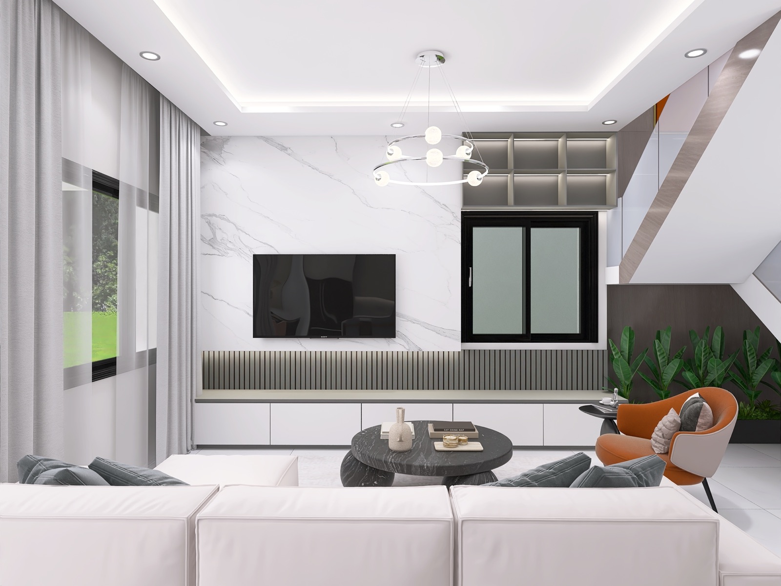 The Savannah townhouse, living room area